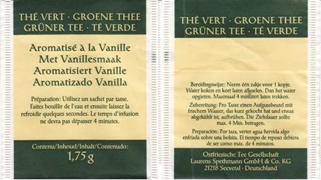 Ostfriesische Tee Geselschaft 01212475 Thé Vert Vanille