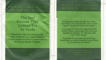 Ostfriesische Tee Geselschaft 05219687 Thé Vert