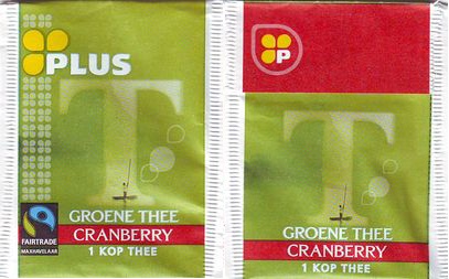 Plus 04 Groene Thee Cranberry Fairtrade