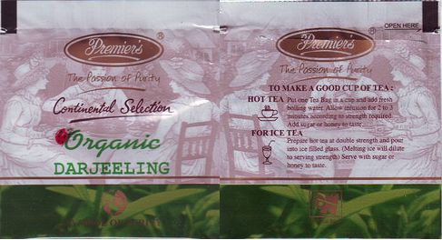 Premiers Passion of Purity Organic Darjeeling Foil