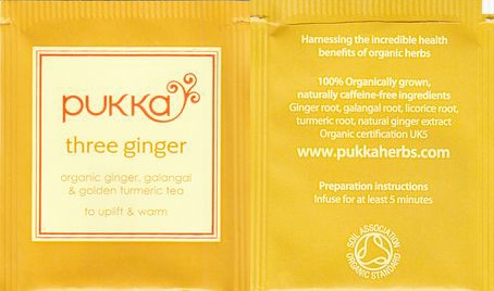 Pukka 04 Three Ginger Soil Association