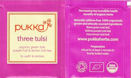 Pukka 04 Three Tulsi 3 Logos