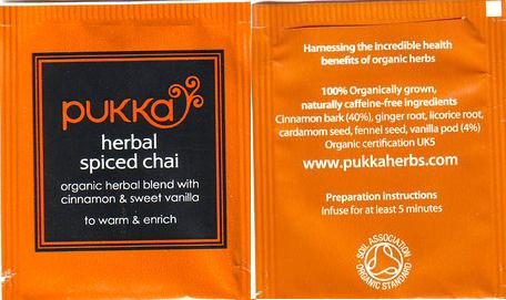 Pukka Herbal Spiced Chai