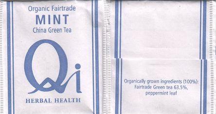 Qi Organic Fairtrade Mint China Green Tea