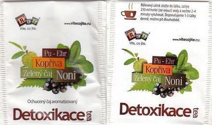 Rej 01 Detoxikace Tea Pu Erh Kopriva Zelený Čaj Noni