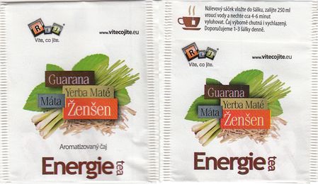 Rej 01 Energie Tea Guarana Yerba Maté Máta Ženšen