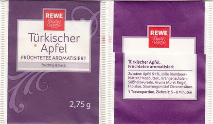 Rewe 01211416 Turkischer Apfel Früchtetee Aromatisiert