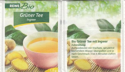 Rewe Bio Bio Grüner Tee Ingwer