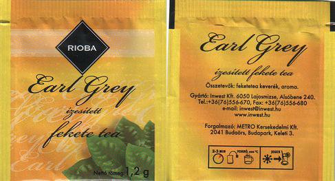 Rioba Foil Earl Grey Izesitett Fekete Tea