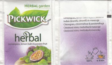 Pickwick 10 007 335 Herbal Lemongrass Lemon Balm & Passion Fruit