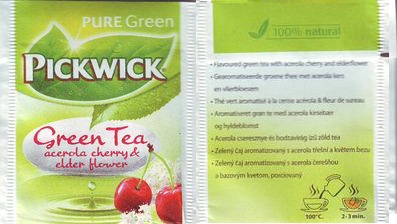 Pickwick 10 007 435 Green Tea Acerola Cherry & Elder Flower