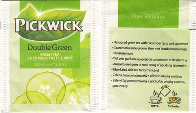 Pickwick 10015448 Double Green Green Tea Cucumber Taste & Mint