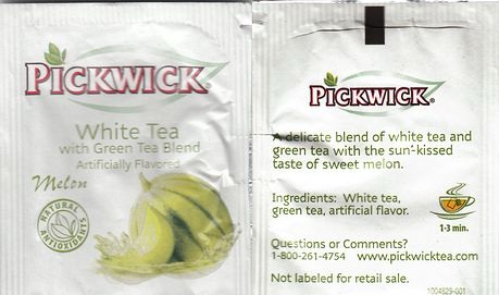 Pickwick 1004829 001 White Tea With Green Tea Blend Melon