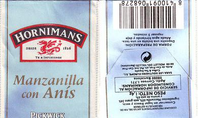 Pickwick 2721049 Hornimans Manzanilla Con Anis