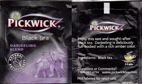 Pickwick 72613 001 Black Tea Darjeeling Blend