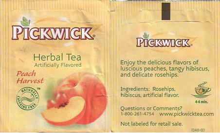 Pickwick 73449 001 Herbal Tea Peach Harvest