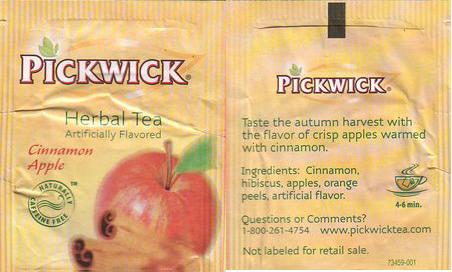 Pickwick 73459 001 Herbal Tea Cinnamon Apple