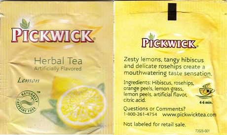 Pickwick 73526 001 Herbal Tea Lemon