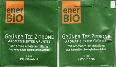 Rossmann Ener Bio Grüner Tee Zitrone