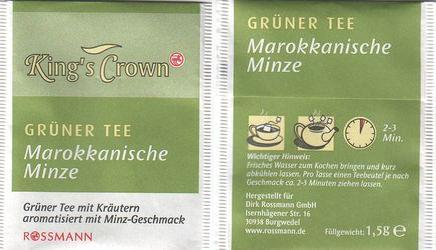 Rossmann Kings Crown 01211951 Grüner Tee Marokkanische Minze