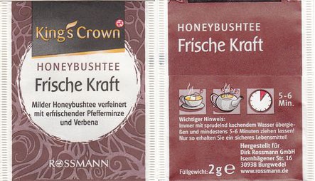 Rossmann Kings Crown 01218683 Honeybushtee Frische Kraft