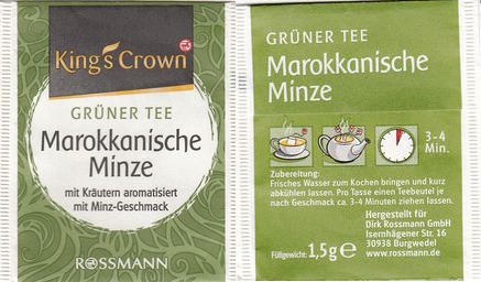 Rossmann Kings Crown 01218688 Grüner Tee Marokkanische Minze