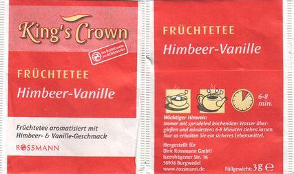 Rossmann Kings Crown 03211976 Früchtetee Himbeer Vanille