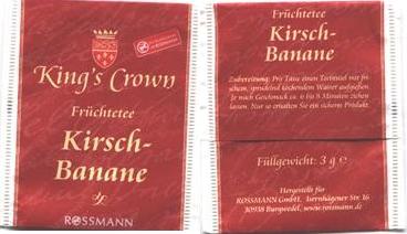 Rossmann Kings Crown Früchtetee Kirsch Banane