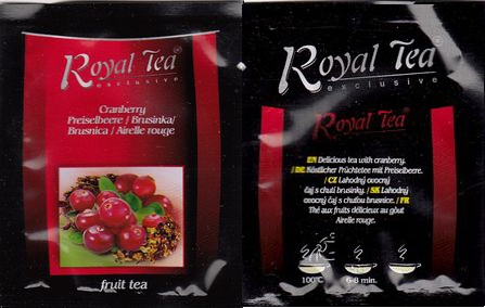 Růžová Čajovna Royal Tea Fruit Tea Cranberry English Foil