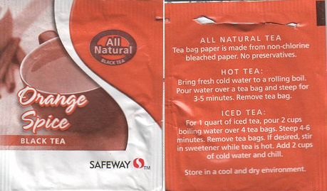 Safeway Orange Spice Black Tea