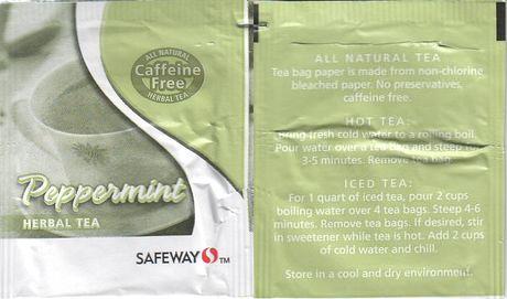 Safeway Peppermint Herbal Tea