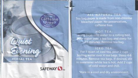 Safeway Quiet Evening Herbal Tea