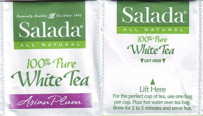 Salada 100 Percent Pure White Tea Asian Plum