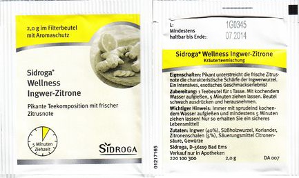 Sidroga 01217165 Ingwer Zitrone