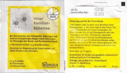 Sidroga 03217555 Kamillen Blutentee