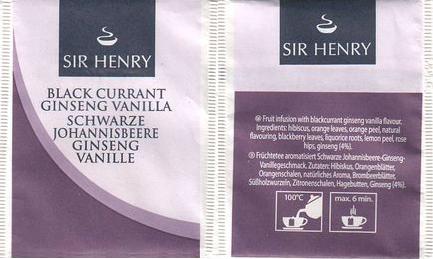 Sir Henry 01210681 Blackcurrant Ginseng Vanilla