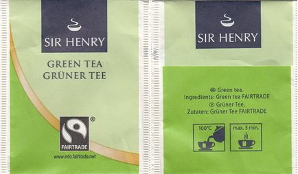 Sir Henry 01210687 Green Tea Fair Trade