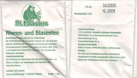 St Blasius Nieren Und Blasentee