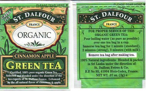 St Dalfour Organic Cinnamon Apple Green Tea