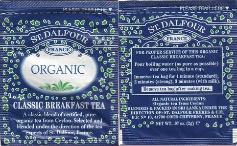 St Dalfour Organic Classic Breakfast Tea