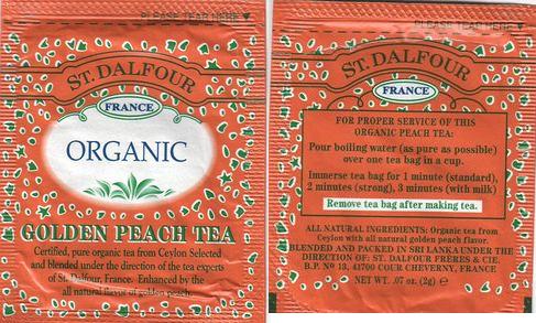 St Dalfour Organic Golden Peach Tea