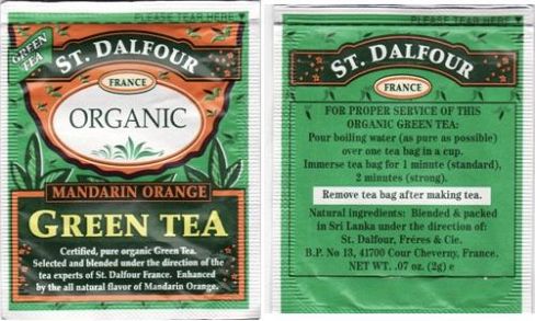 St Dalfour Organic Mandarin Orange Green Tea