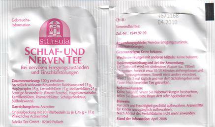 St Ursula Schlaf Und Nerven Tee