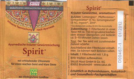 Salus Ayurvewdische Kräuter Gewurzmischung Spirit