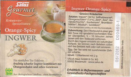 Salus Kräutertee Spezialitaten Orange Spicy Ingwer