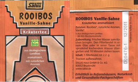 Salus Rooibos Vanille Sahne Kräutertee