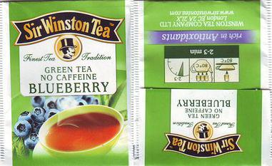 Sir Winston Tea Green Tea No Caffeine Blueberry