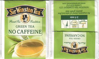 Sir Winston Tea Green Tea No Caffeine