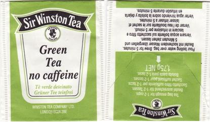 Sir Winston Tea Green Tea Nocaff