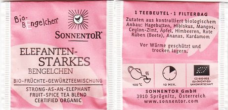 Sonnentor Bio Bengelchen Elefanten Starkes Bengelchen Certified Organic